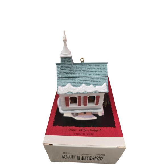 #17 Hallmark Keepsake Ornament Come All Ye Faithful Church Opens 1996 Collectors - Picture 5 of 8